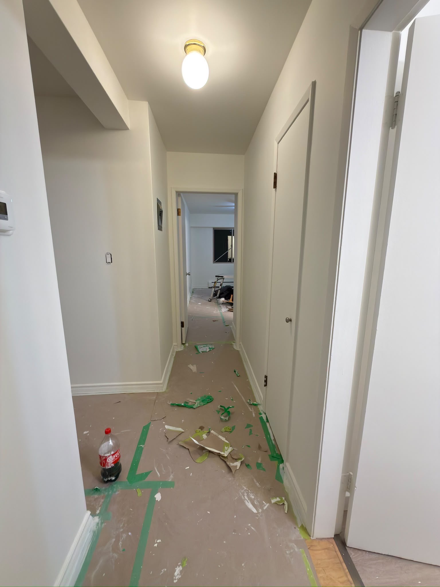 Hallway during interior finishing work
