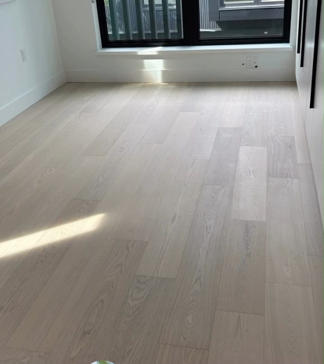 New flooring in a renovated room