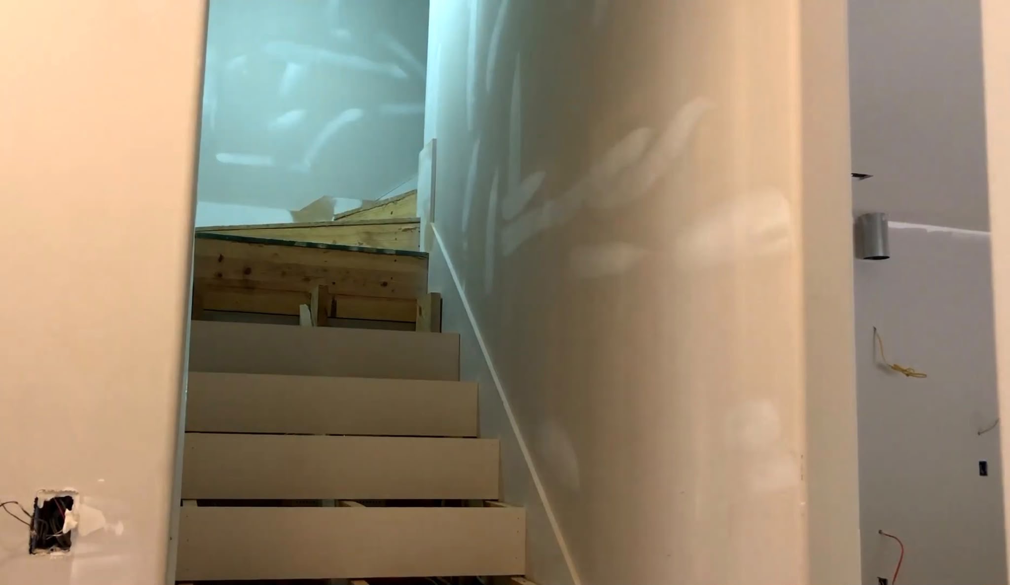 Staircase opening prepared for renovation