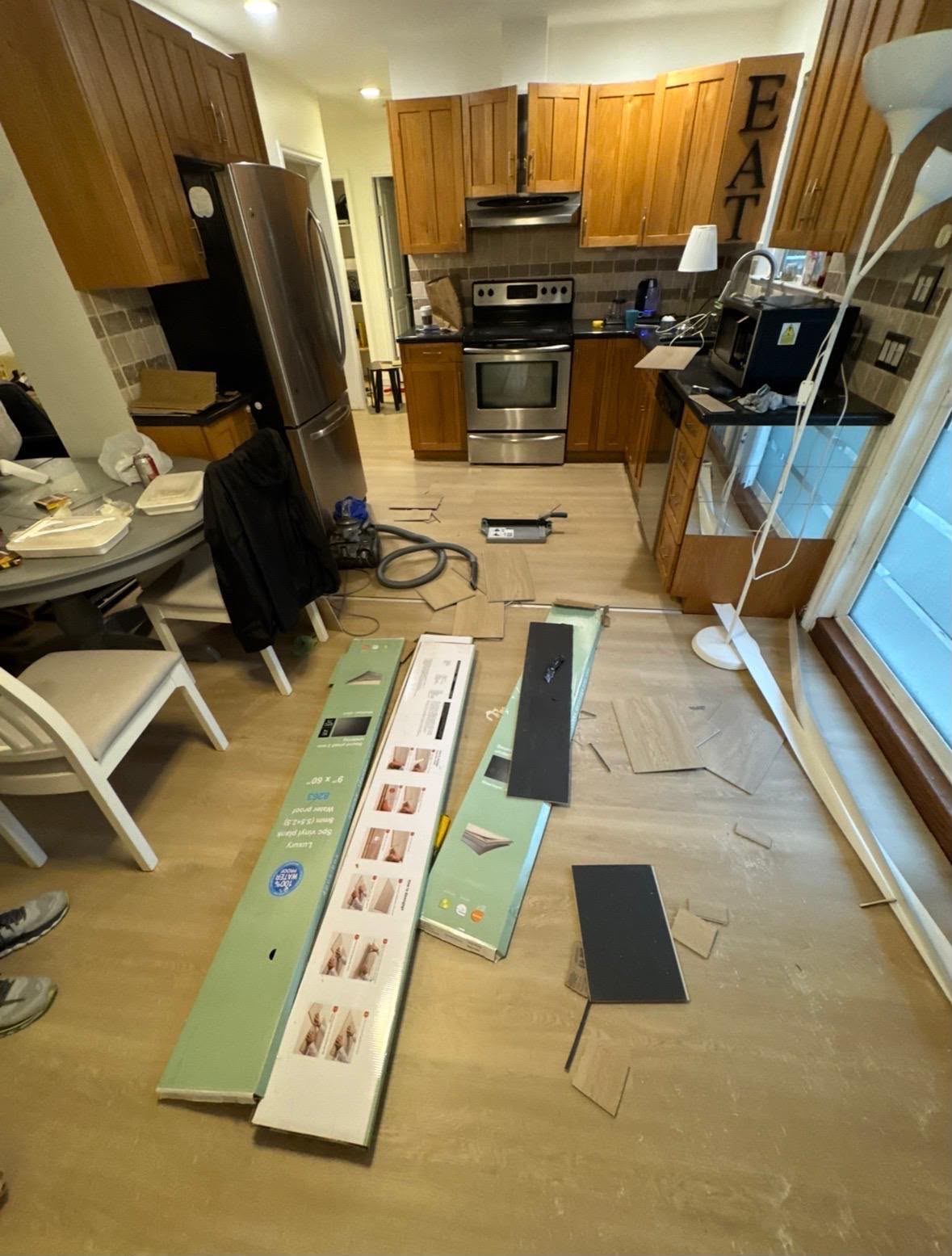Kitchen renovation in progress